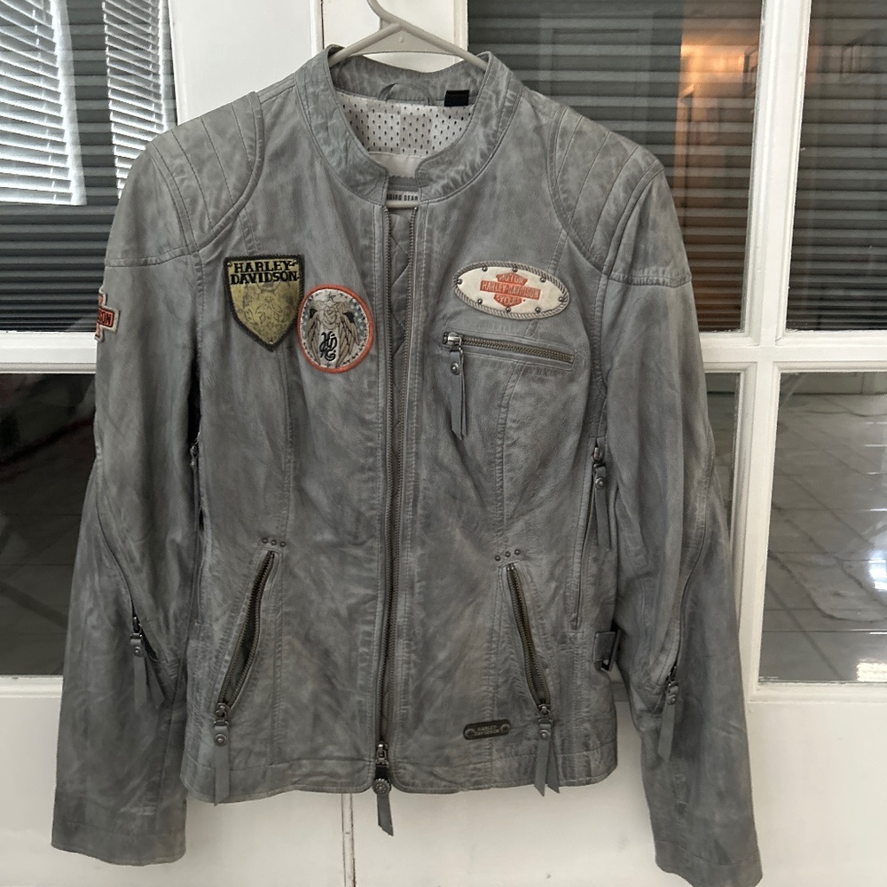 Harley Davidson Leather jacket in gray brand new